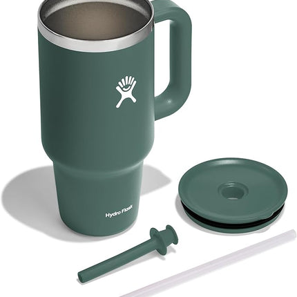 Hydro Flask 32 Oz Travel Tumbler with Handle, Lid and Straw - Insulated Stainless Steel in 32 Oz Fir