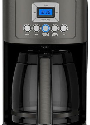 Cuisinart 14-Cup Coffee Maker, Programmable PerfecTemp Glass Carafe Coffee Machine with 1-4 Cup Setting, Brew Strength Control and Brew Pause, Stainless Steel, DCC-3200BKSNAS, Black