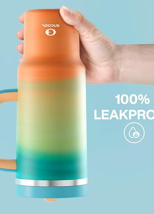 40 oz Tumbler with Handle and Straw: Stainless Steel Insulated Tumbler Keeps Cold for 24 Hours, Leakproof Travel Cup Fits in Cup Holder and BPA-Free, Avenue