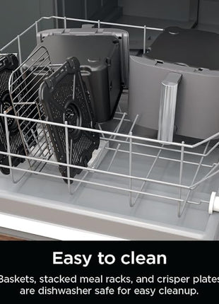 Ninja DoubleStack XL Smart 2-Basket Air Fryer, Smart Cook System, DoubleStack Technology Cook 4 Foods at Once, Space Saving Design, 10 QT, 6-in-1, Smart Finish & Match Cook, Air Fry, Broil, Bake SL451