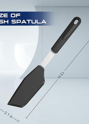 Silicone Spatulas, Offset Spatulas, Waterproof Mixer GEEKHOM 600F Heat Resistant Extra Large and Wide Flexible Spatulas Rubber Turners,1 PACK LONG Kitchen Cooking Utensils Set for Pancake