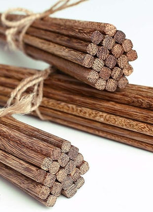 30-Pairs Wooden Chopsticks, Dishwasher Safe Chopstick,ReusableNatural Healthy, Chinese Classic Style for Kitchen, Dining Room, Gourmet, Noodles (9.8 Inch)