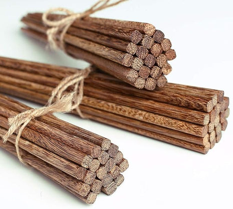30-Pairs Wooden Chopsticks, Dishwasher Safe Chopstick,ReusableNatural Healthy, Chinese Classic Style for Kitchen, Dining Room, Gourmet, Noodles (9.8 Inch)