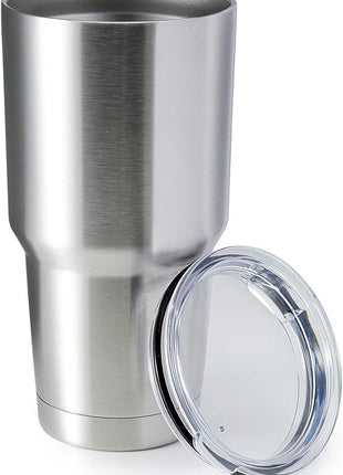 HASLE OUTFITTERS 30oz Stainless Steel Tumbler, Double Wall Vacuum Insulated Travel Mug Tumbler, Durable Insulated Coffee Mug, Gift Box Set (Silver, 1)