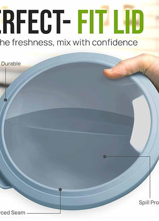 Zulay Kitchen 12 Piece Plastic Mixing Bowls with Leak-Proof Lids Set - Microwave and Freezer Safe Kitchen Mixing Bowls for Preparing, Serving and Storing - Large Nesting Bowls (Twilight Ombre)