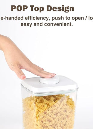 Pop Food Storage Containers Airtight Food Storage Containers Set with Lids Kitchen Pantry Organization and Storage, Stackable, BPA Free, 3 x 1.2Qt