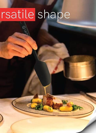 UpGood Silicone Spatula Set 600°F - High Heat Resistant Nonstick, Small and Large Kitchen Spatulas - Flexible BPA Free Professional Grade Cookware - Utensils for Cooking, Baking, Mixing(4 Pcs, Black)