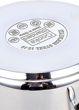 Cooks Standard Dutch Oven Casserole with Glass Lid, 7-Quart Classic Stainless Steel Stockpot, Silver