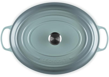 Le Creuset Enameled Cast Iron Signature Oval Dutch Oven, 15.5qt., Sea Salt