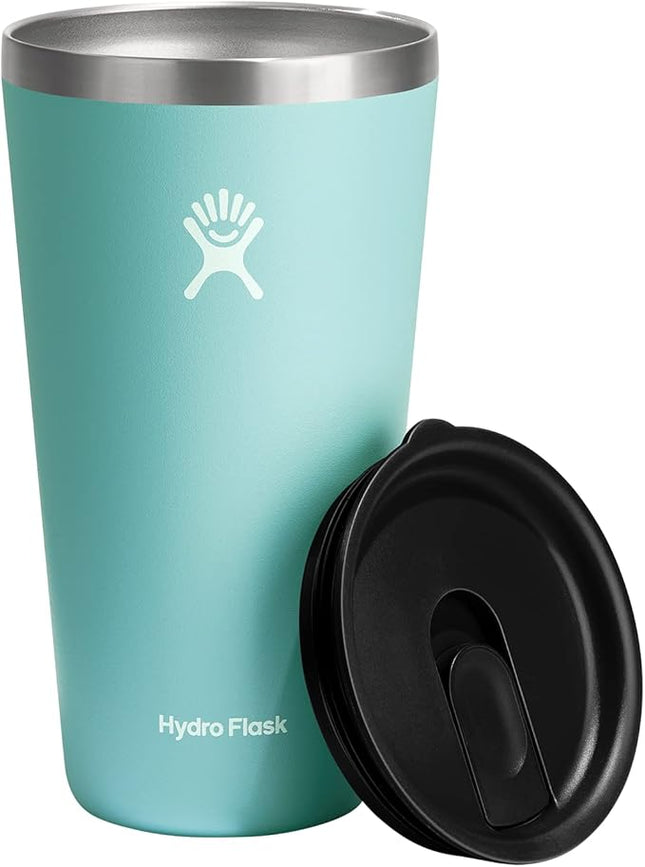 Hydro Flask All Around Tumbler Press-in Lid, Insulated Travel Mug, Stainless Steel Coffee Cup 28 Oz Dew