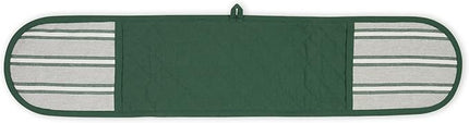 DII Double Strip Chef Kitchen Cooking & Baking Collection, Double Oven Mitt, 35x7.5, Dark Green