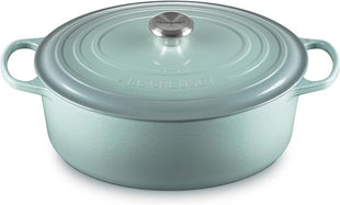 Le Creuset Enameled Cast Iron Signature Oval Dutch Oven, 8 qt., Sea Salt