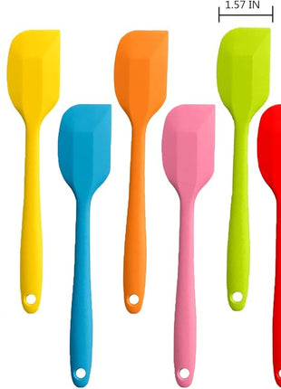 8 Pieces Silicone Spatulas,8.5 inch Non-stick with Stainless Steel Core,Heat Resistant-500℉, Food Grade Dishwasher Safe, for Mixing,Cooking,Baking (Mixed color)