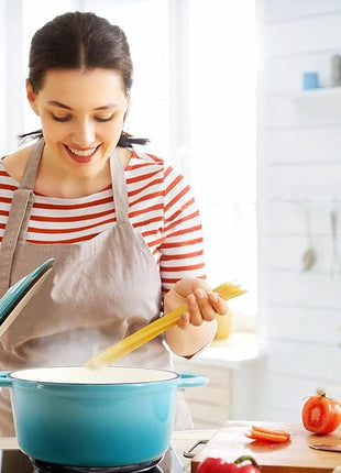 Cast Iron Dutch Oven 4.5 Quart Enameled Cast Iron Dutch Oven Pot with lid Heavy Duty Dutch Oven Dual Handles Porcelain Enameled Cast Iron Pot for Baking Braiser Cooking Family or Friends Gifts,Aqua
