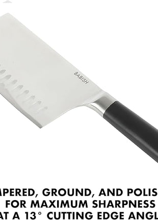 Babish 6.5-Inch Forged Cleaver Knife – High-Carbon 1.4116 German Steel Full Tang Kitchen Knife for Heavy-Duty Chopping and Slicing