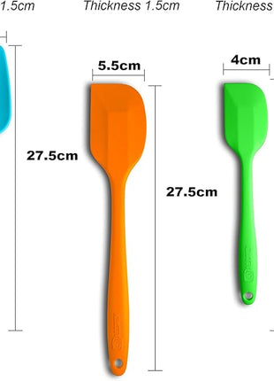 Silicone Spatula 3-piece Set, Ergonomic Handle High Heat-Resistant Spatulas, Non-stick Rubber Spatulas with Stainless Steel Core