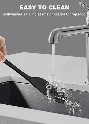 NileHome Silicone Spatula Set, 6 Pieces Food Grade Kitchen Utensils with Silicone Brush Heat Resistant BPA-free Rubber Spatula for Scraping, Baking, Cooking, Mixing