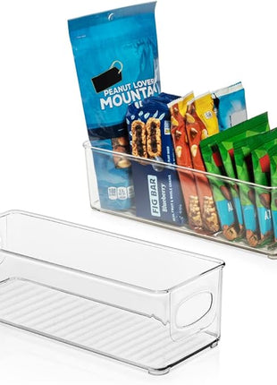 ClearSpace Plastic Pantry Organization and Food Storage Bin – Great Kitchen Storage – Fridge Organizer Bins – 4 Pack
