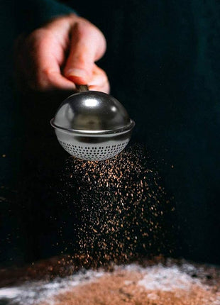 HULISEN Flour Duster for Baking, One-Handed Operation, 304 Stainless Steel Powdered Sugar Shaker Duster, Pick Up and Dust Flour Sifter, Gift Package