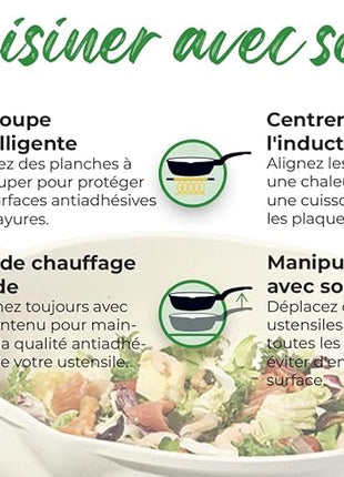 JUST PERFECTO Induction Pots Set - Pan Set with Lid - Induction Pots Set - Pots & Pans Set without PTFE and PFOA - Cookware Pot Set Induction 21 Pcs (Beige)