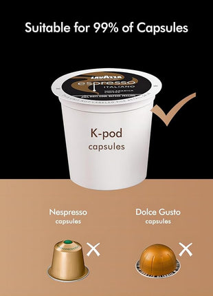 Single Serve Coffee Maker - 3-in-1 K Pod Coffee Machine, Ground, Leaf Tea, 50oz Reservoir, Red