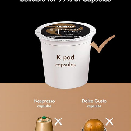 Single Serve Coffee Maker - 3-in-1 K Pod Coffee Machine, Ground, Leaf Tea, 50oz Reservoir, Red