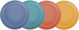 LuckyZone 7.8 Inches Unbreakable Wheat Straw Plates - Reusable Plate Dinner Set - Dishwasher & Microwave Safe - Healthy, BPA Free & Eco-Friendly (7.8 Inches/4 Color_H)