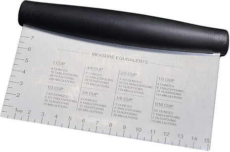 Dough Bowl Spatula & Stainless Steel Bench Scraper/Chopper,Multipurpose Kitchen Pastry Cutter Tool - Set of 3 Pieces