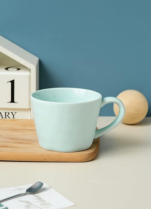 DIHOclub Panda Ceramic Cup Hidden 3D Animal Inside Mug,Cute Cartoon Handmade Figurine Mugs,Holiday and Birthday Gift for Coffee & Tea Lovers,12 OZ (Blue)