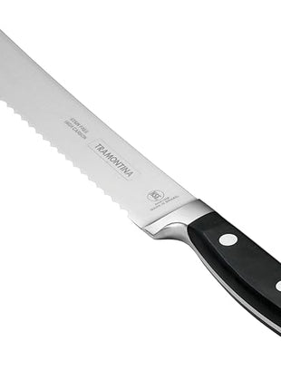 Tramontina Pro Series Forged 8-Inch Serrated Bread Knife, Stain-free High-Carbon Steel Kitchen Knives for Cooking