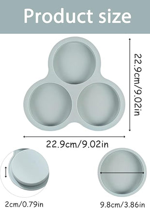 Silicone Egg Molds for Oven 2 Pcs, 4 Inch Silicone Muffin Top Pan Jumbo for Air Fryer, Nonstick Hamburger Bun Pans for Baking, Round Egg Mold for Breakfast Sandwiches Pie Tart Cake, Grey