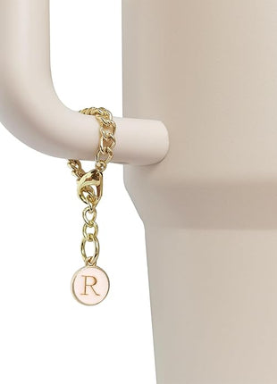 Letter Charm Accessories for Stanley Cup 2PCS Initial Name ID Personalized Handle Charm for Stanley Tumbler