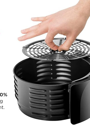 CHEFMAN Small Air Fryer Healthy Cooking, 3.6 Qt, User Friendly, Nonstick, Digital Touch Screen, Dishwasher Safe Basket, w/ 60 Minute Timer & Auto Shutoff, Matte Black, Cookbook Included