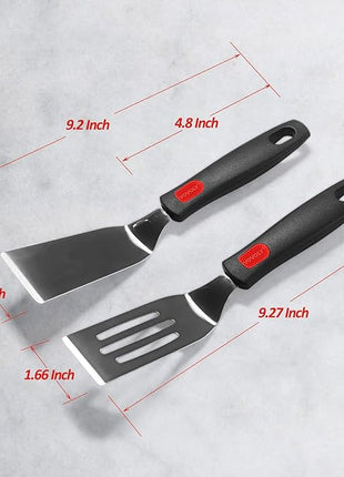 Professional Mini-Serving Spatula Set, Stainless Steel Cutter and Serve Turner for Serving, Flipping or Cooking, Ideal for Brownies, Tiramisu, Cakes, Lasagna or Cookie etc.