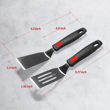 Professional Mini-Serving Spatula Set, Stainless Steel Cutter and Serve Turner for Serving, Flipping or Cooking, Ideal for Brownies, Tiramisu, Cakes, Lasagna or Cookie etc.