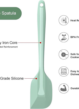 Silicone Spatula Set, Premium Spatulas Silicone Heat Resistant 2 Small & 2 Large Flexible Scraper for Nonstick Cookware, Rubber Spatula for Kitchen Mixing Baking Cooking Use, Soft Spatula - Set of 4