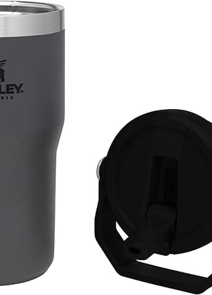 Stanley IceFlow Flip Straw Tumbler with Handle 20 oz | Twist On Lid and Flip Up Straw | Leak Resistant Water Bottle | Insulated Stainless Steel |BPA-Free | Charcoal