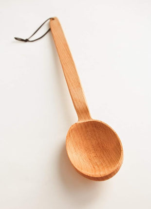 ECOSALL Heavy Duty Large Wooden Spoon 18-inch, Long Handle Cooking Tool With a Scoop. Nonstick Big Spoon for Stirring Mixing Cajun Crawfish Boil Wall Décor. Super Strong Sturdy Giant Hardwood Untesil
