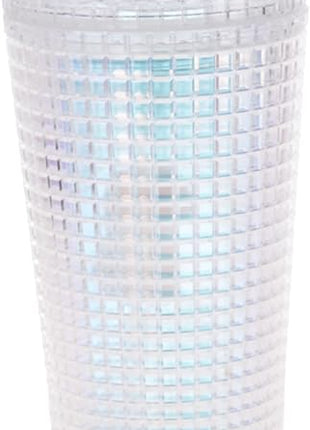 Spoontiques Diamond Tumbler, 20oz - Textured Cup w/Staw, Double Wall Insulated, BPA Free - Elvis