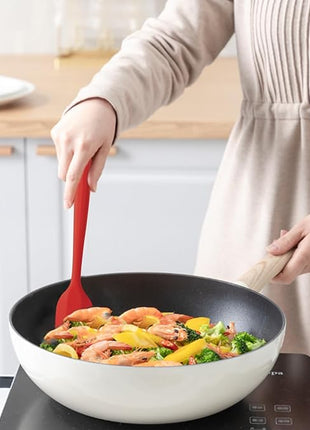 8 Pieces Silicone Spatulas, 8.3 inch Small Spatulas Non-stick Heat-Resistant Non-stick with Stainless Steel Core For Cake Cream Cooking Gadget (Red)