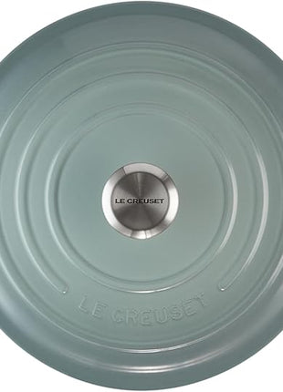 Le Creuset Enameled Cast Iron Signature Round Dutch Oven, 7.25 qt., Sea Salt