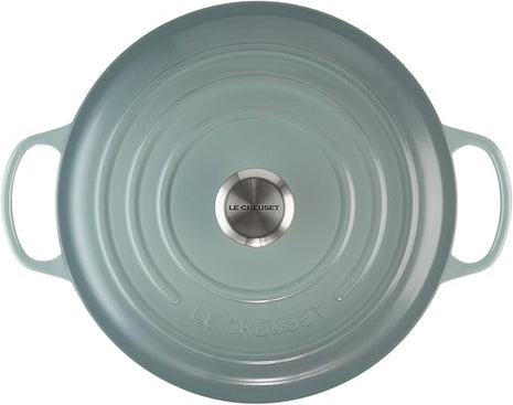 Le Creuset Enameled Cast Iron Signature Round Dutch Oven, 7.25 qt., Sea Salt