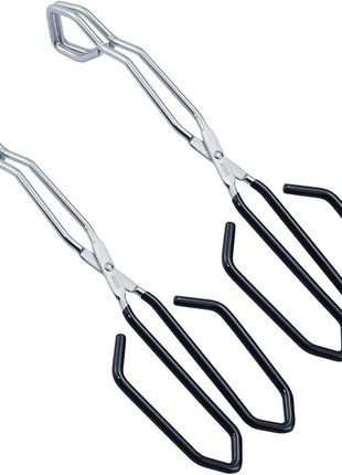 Scissor Cooking Tongs 11-Inch Stainless Steel Wire Tongs Kitchen Scissor Tongs, Set of 2