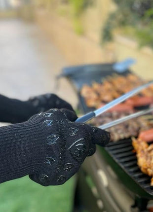 Grill Armor Oven Gloves – 932°F Heat, Fire & Cut Resistant Mitts for BBQ, Grill, Cooking, Grilling, Baking, Smoker & Fire Pit
