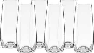 Lenox 884907 Tuscany Classics Stemless Flute Set, Set of 6, 9 Fl Oz, Stemless