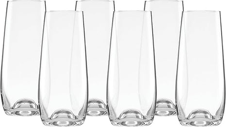 Lenox 884907 Tuscany Classics Stemless Flute Set, Set of 6, 9 Fl Oz, Stemless