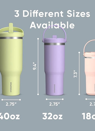 Hydrapeak Nomad 32 oz Tumbler with Handle and Straw Lid, Leakproof, Double Insulated, 32oz Cup, Stainless Steel (Powder Blue)