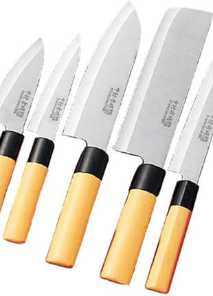 Japanese Kitchen Knife Set of 5 (Wooden Box Case) Mr. Takaaki Nakamura