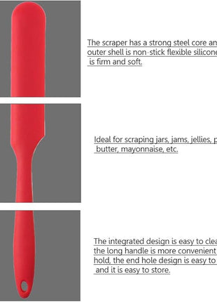 4pcs Silicone Spatula Set Heat Resistant Cake Cream Butter Spatulas Mixing Batter Scraper Non-Stick Flexible Baking Cooking Tool 4 Colors (multicolor)