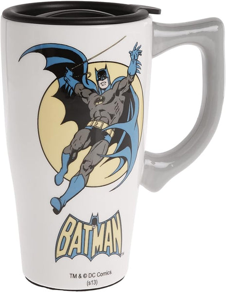 Spoontiques - Ceramic Travel Mugs - Batman Cup - Hot or Cold Beverages - Gift for Coffee Lovers